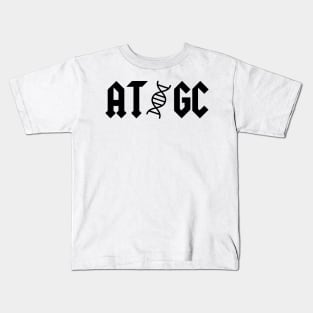 AT GC AC/DC Molecular Biology genetic code black Kids T-Shirt